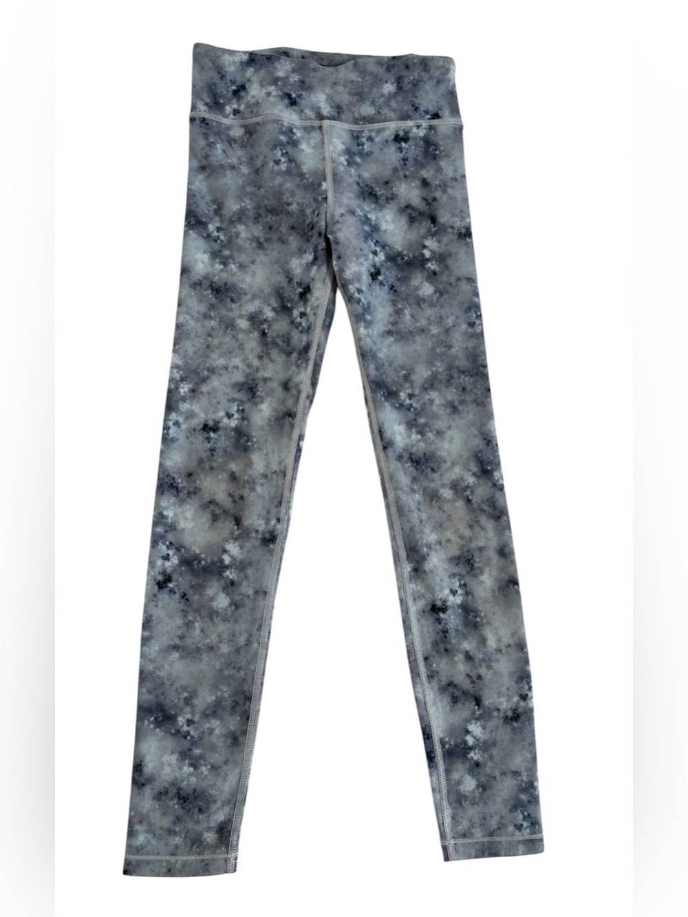 Athleta Girl High Rise Printed Chit Chat Tight Sumi Marble Blue Gray L 12